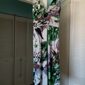 White halter dress with flowers